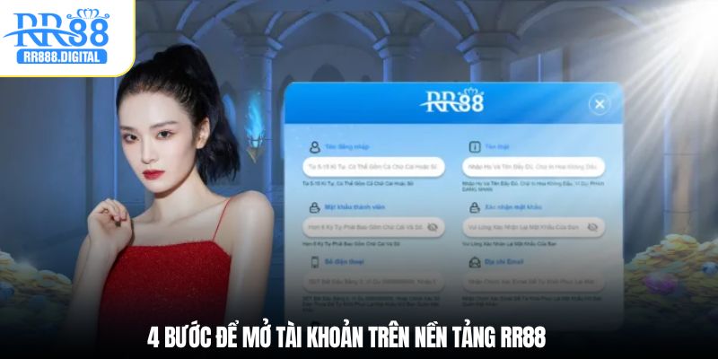 4 bước để mở tài khoản trên nền tảng RR88